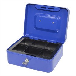 Pénzkazetta fém 20x8,5x16 cm közepes Bluering® kék Pénzkazetta Bluering