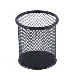 Fémhálós írószertartó pohár kerek Bluering® fekete Fémhálós család Bluering