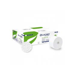 Toalettpapír 2 rétegű közületi átmérő: 19 cm 12 tekercs/csomag autocut 900 ID Eco Lucart_812178S fehér Toalettpapírok Lucart