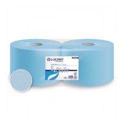 Kéztörlő 2 rétegű tekercses 2 tekercs/karton Strong Blue 2.1000 Lucart_851326J kék Papírtörlők Lucart