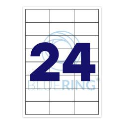 Etikett címke, 70x36mm, 100 lap, 24 címke/lap Bluering® Etikett - címke Bluering