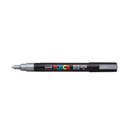 Dekormarker 0,9-1,3mm, PC-3M Uni Posca ezüst Dekormarker Uni