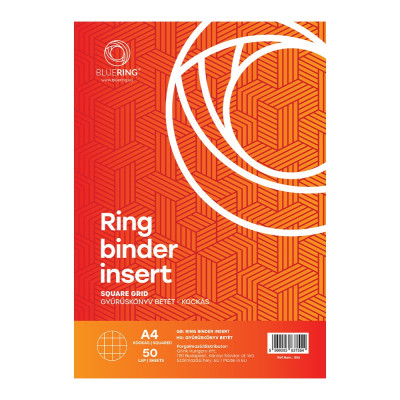 Gyűrűskönyv betét A4, 50lap Bluering® kockás Gyűrűskönyv betét A4, 50lap Bluering® kockás