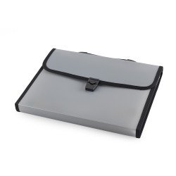 Irattartó táska, harmonikatáska, 13 rekeszes füles csatos Bluering® szürke Irattáska Bluering