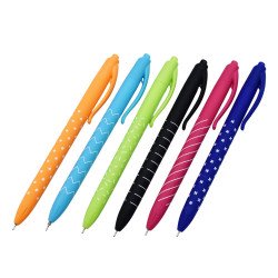 Golyóstoll nyomógombos 0,7mm Vinson Look 3202 vegyes test displ 36 db/display Golyóstoll Vinson