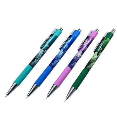 Golyóstoll nyomógombos 0,7mm Vinson Wood 108 vegyes test displ 24 db/display