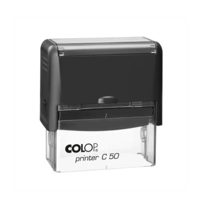Bélyegző C50 Colop átlátszó fekete ház/natúr párna Bélyegző C50 Colop átlátszó fekete ház/natúr párna