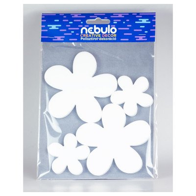 Hungarocell dekoráció, virágok, 4 db/csomag, 15x25 cm, Nebulo Hungarocell dekoráció, virágok, 4 db/csomag, 15x25 cm, Nebulo