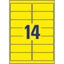 Etikett címke, 99,1 x38,1mm, visszaszedhető, neon 14 címke/ív, 25 ív/doboz, Avery sárga