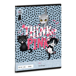 Füzet iskolai A5, 32lap, sima 20-32 Ars Una THINK-PINK (5285) 23 10db/csomag Iskolai füzet Ars Una