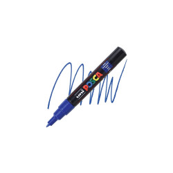 Dekormarker 0,7-1mm, Uni Posca PC-1M kék Dekormarker Uni