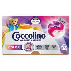 Mosókapszula 40 db/doboz Coccolino Color 3in1 Care Mosószerek Coccolino