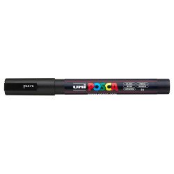 Dekormarker 0,9-1,3mm, Uni Posca PC-3M fekete Dekormarker Uni