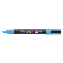 Dekormarker 0,9-1,3mm, Uni Posca PC-3M világoskék Dekormarker Uni