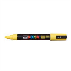 Dekormarker 1,8-2,5mm, Uni Posca PC-5M sárga Dekormarker Uni