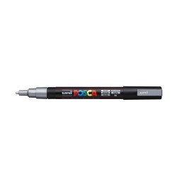 Dekormarker 1,8-2,5mm, Uni Posca PC-5M ezüst Dekormarker Uni