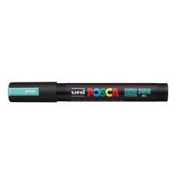 Dekormarker 1,8-2,5mm, Uni Posca PC-5M metál zöld Dekormarker Uni