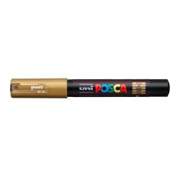Dekormarker 0,7-1mm, Uni Posca PC-1M arany Dekormarker Uni