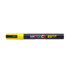 Dekormarker 0,9-1,3mm, Uni Posca PC-3M sárga Dekormarker Uni