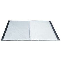 Iratvédő mappa A4, 60 tasakos fekete Iratvédő mappa Icarus