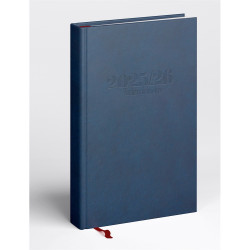 Tanári határidőnapló A5, műbőr 150mmx210mm, fehér lapokkal kék 2026/2027 Realsystem Tanári határidőnapló Realsystem