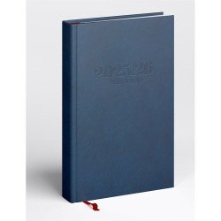 Tanári határidőnapló A5, műbőr 150mmx210mm, fehér lapokkal kék 2026/2027 Realsystem Tanári határidőnapló Realsystem