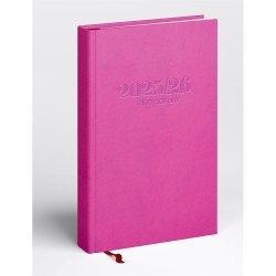 Tanári határidőnapló A5, műbőr 150mmx210mm, fehér lapokkal pink 2025/2026 Realsystem Tanári határidőnapló Realsystem