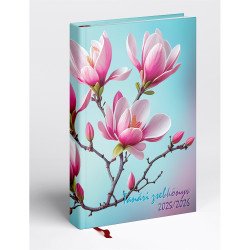 Tanári határidőnapló A5, műbőr 150mmx210mm, fehér lapokkal magnolia 2026/2027 Realsystem Tanári határidőnapló Realsystem