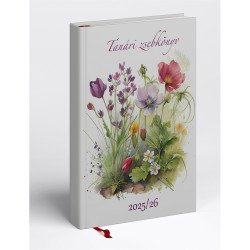 Tanári határidőnapló A5, műbőr 150mmx210mm, fehér lapokkal rét 2026/2027 Realsystem Tanári határidőnapló Realsystem