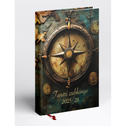 Tanári határidőnapló A5, műbőr 150mmx210mm, fehér lapokkal térkép 2026/2027 Realsystem Tanári határidőnapló Realsystem