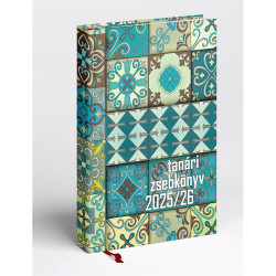 Tanári határidőnapló A5, műbőr 150mmx210mm, fehér lapokkal mozaik 2026/2027 Realsystem Tanári határidőnapló Realsystem