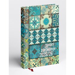 Tanári határidőnapló A5, műbőr 150mmx210mm, fehér lapokkal mozaik 2026/2027 Realsystem Tanári határidőnapló Realsystem