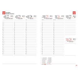 Tanári határidőnapló A5, műbőr 150mmx210mm, fehér lapokkal levelek 2026/2027 Realsystem Tanári határidőnapló Realsystem