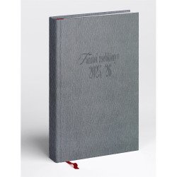 Tanítói zsebkönyv A5, műbőr 145mmx205mm, fehér lapokkal szürke 2026/2027 Realsystem Tanári határidőnapló Realsystem