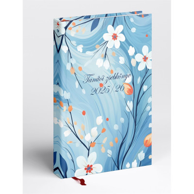 Tanítói zsebkönyv A5, műbőr 145mmx205mm, fehér lapokkal szirmok 2025/2026 Realsystem Tanítói zsebkönyv A5, műbőr 145mmx205mm, fehér lapokkal szirmok 2025/2026 Realsystem