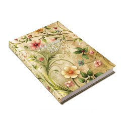 Tanítói zsebkönyv A5, műbőr 145mmx205mm, fehér lapokkal kisvirág 2026/2027 Realsystem