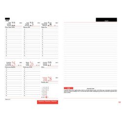 Tanítói zsebkönyv A5, műbőr 145mmx205mm, fehér lapokkal bagoly 2026/2027 Realsystem Tanári határidőnapló Realsystem