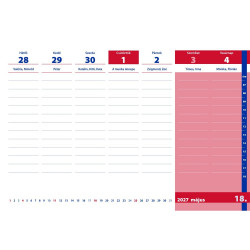 Asztali diák naptár 165mmx240mm, fehér lapokkal 2026/2027 tanévre Realsystem