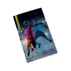 Diák zsebkönyv 125mmx205mm, fehér lapokkal 2025/2026 foci Realsystem Diák zsebkönyv Realsystem