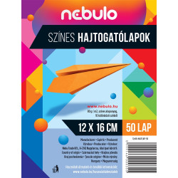 Hajtogatólapok színes 12x16 cm, vegyes színek, 50 lap/csomag, Nebulo Iskolai készségfejlesztő Nebulo