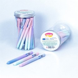 Zseléstoll, 0,5mm vegyes test szín, gradiens minták 30db/doboz Nebuló írásszín kék Zselés toll Nebulo