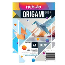 Origami papír A4, vegyes színek, 10 lap/csomag, Nebulo Iskolai készségfejlesztő Nebulo