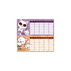 Órarend egylapos Cicás, 25 db/csomag, Nebulo Órarend Nebulo