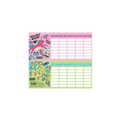 Órarend egylapos Girl Power, 25 db/csomag, Nebulo Órarend Nebulo