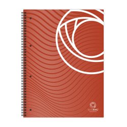 Spirálfüzet A4, 80lap, perforált lyukasztott Bluering® kockás Spirálfüzet Bluering