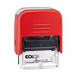 Bélyegző C10 Printer Colop átlátszó piros ház/fekete párna Bélyegző és kelléke Colop