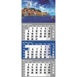 Falinaptár speditőr 1 tömbös 12 lapos 300mmx680mm, Európa fejlappal Realsystem 2026. Speditőr falinaptár Realsystem