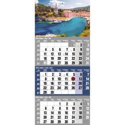 Falinaptár speditőr 1 tömbös 12 lapos 300mmx680mm, Európa fejlappal Realsystem 2026. Speditőr falinaptár Realsystem