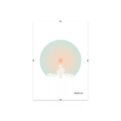 Képkeret, klipes, üveggel, 18x24 cm