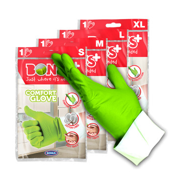 Gumikesztyű L háztartási Bonus+Komfort_B971 zöld